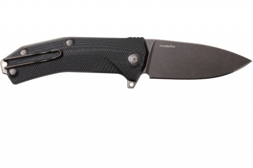 Складной нож Lion Steel KUR BBK G10 Black Flipper фото 7