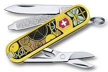 Боевой нож Victorinox Нож перочинныйClassic Swiss Clockwork 0.6223.L1402 58мм 7 функций дизайн Механизм