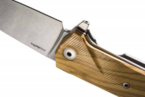 Складной нож Lion Steel KUR UL Olive Wood Flipper фото 7