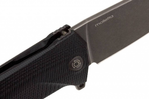 Складной нож Lion Steel KUR BBK G10 Black Flipper фото 18