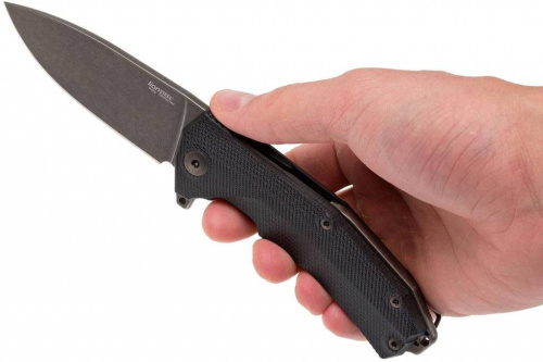 Складной нож Lion Steel KUR BBK G10 Black Flipper фото 8