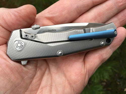 Складной нож Lion Steel T.R.E. Blue Titanium фото 7